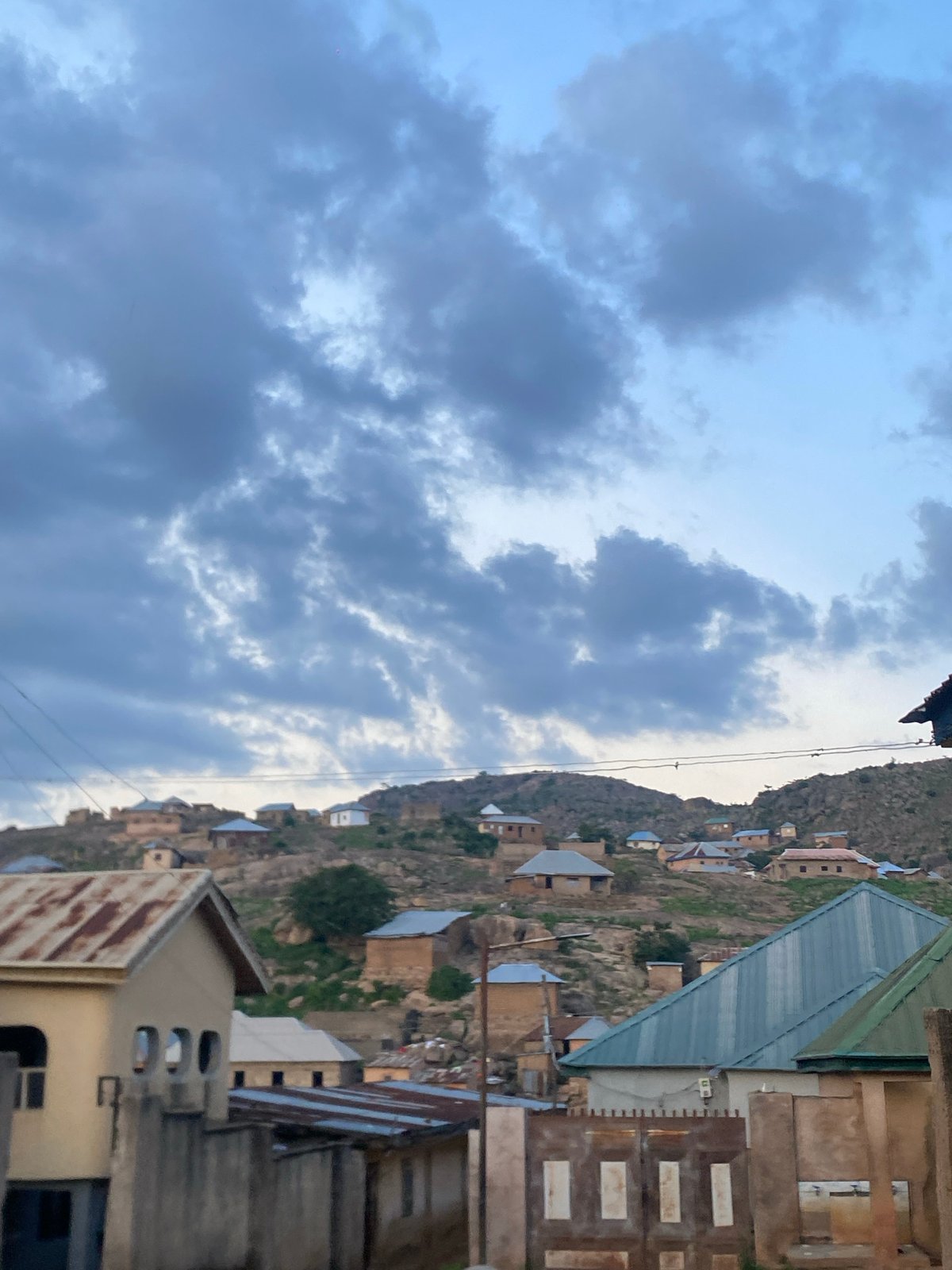 Afternoon sky and landscape documented in Jos Nigeria
