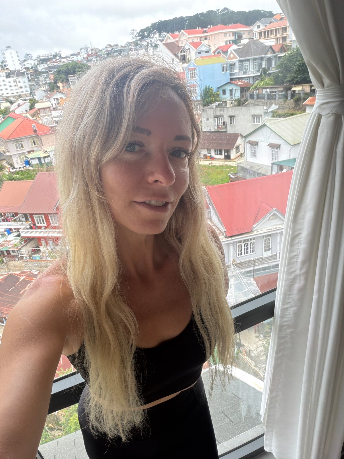 Pilates session and city views in Da Lat, Vietnam