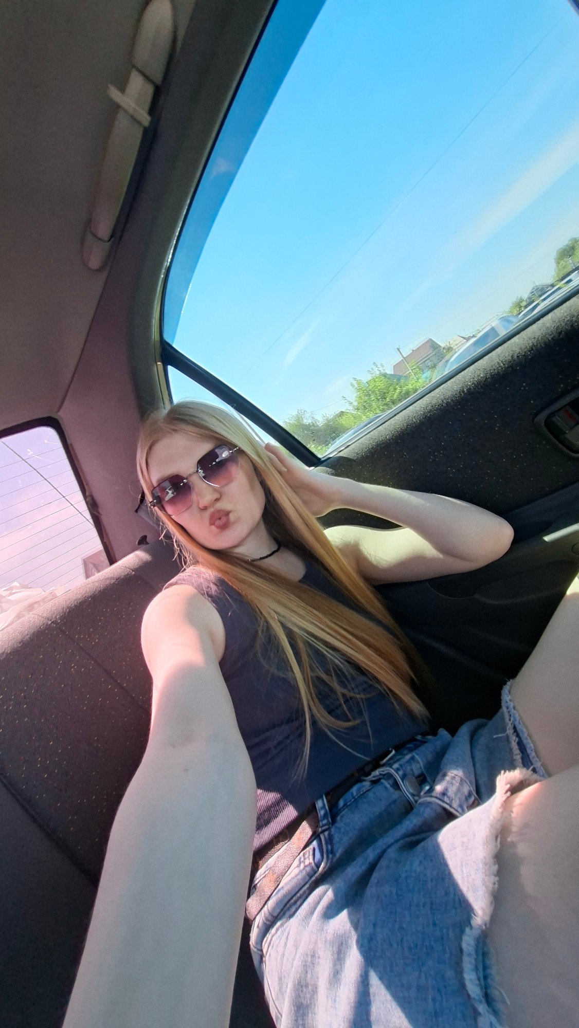 Morning car journey documented through Прикамский, Russia