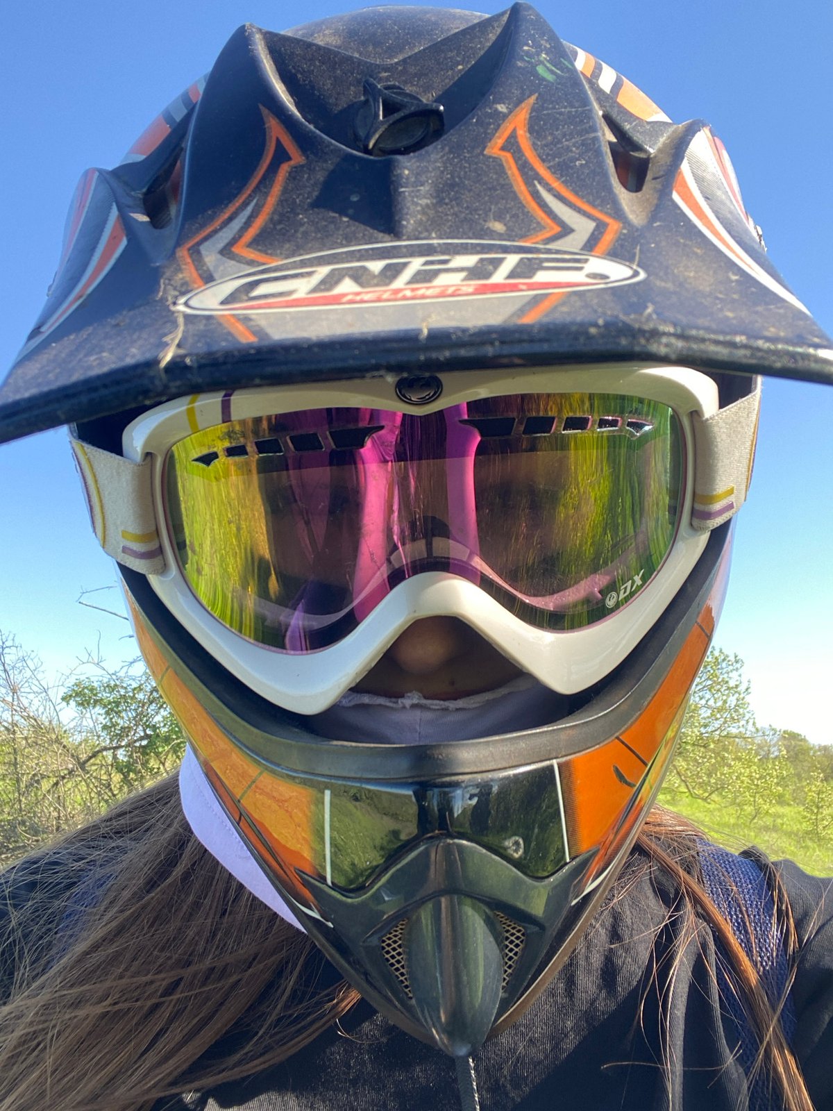 Motocross riders photographed with gear in Bulgarian village