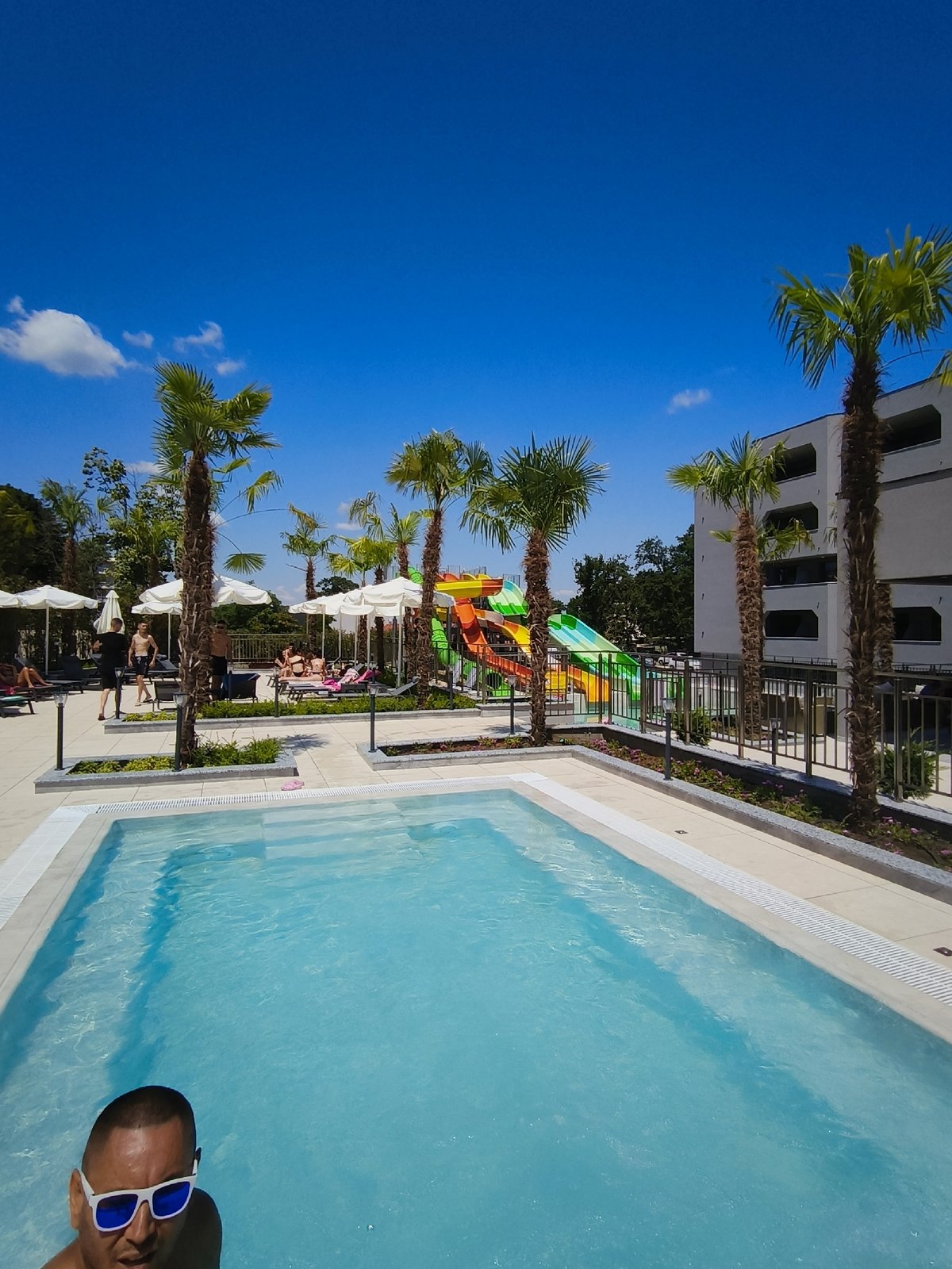 Poolside and beach day at a Kiten resort