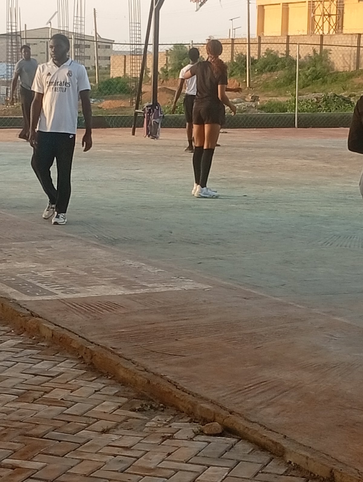 Afternoon pickup sports and movement around a recreational facility