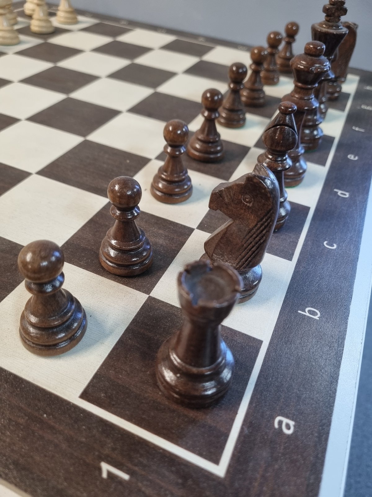 Almaty apartment and cityscape snapshots, chess game in progress