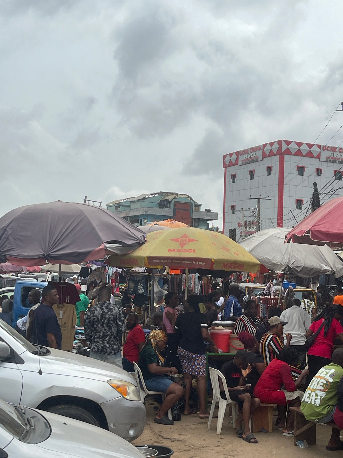 Nigerian markets buzz with morning commerce in Onitsha, Fegge