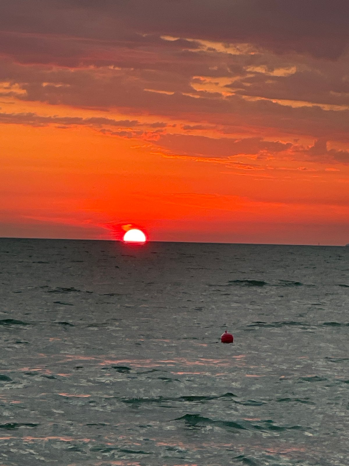 Sunset observed over Black Sea in Sochi, Russia