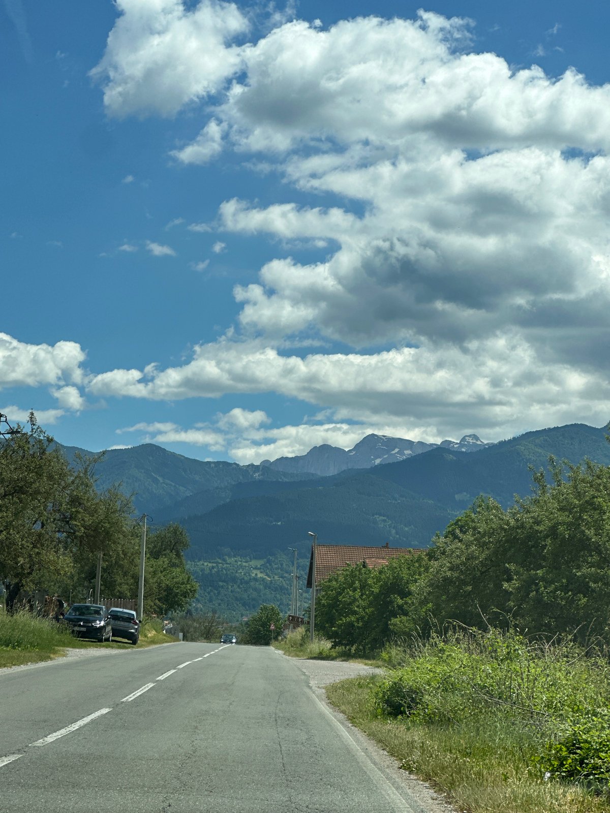 Scenic drive documented through Montenegro mountains and villages
