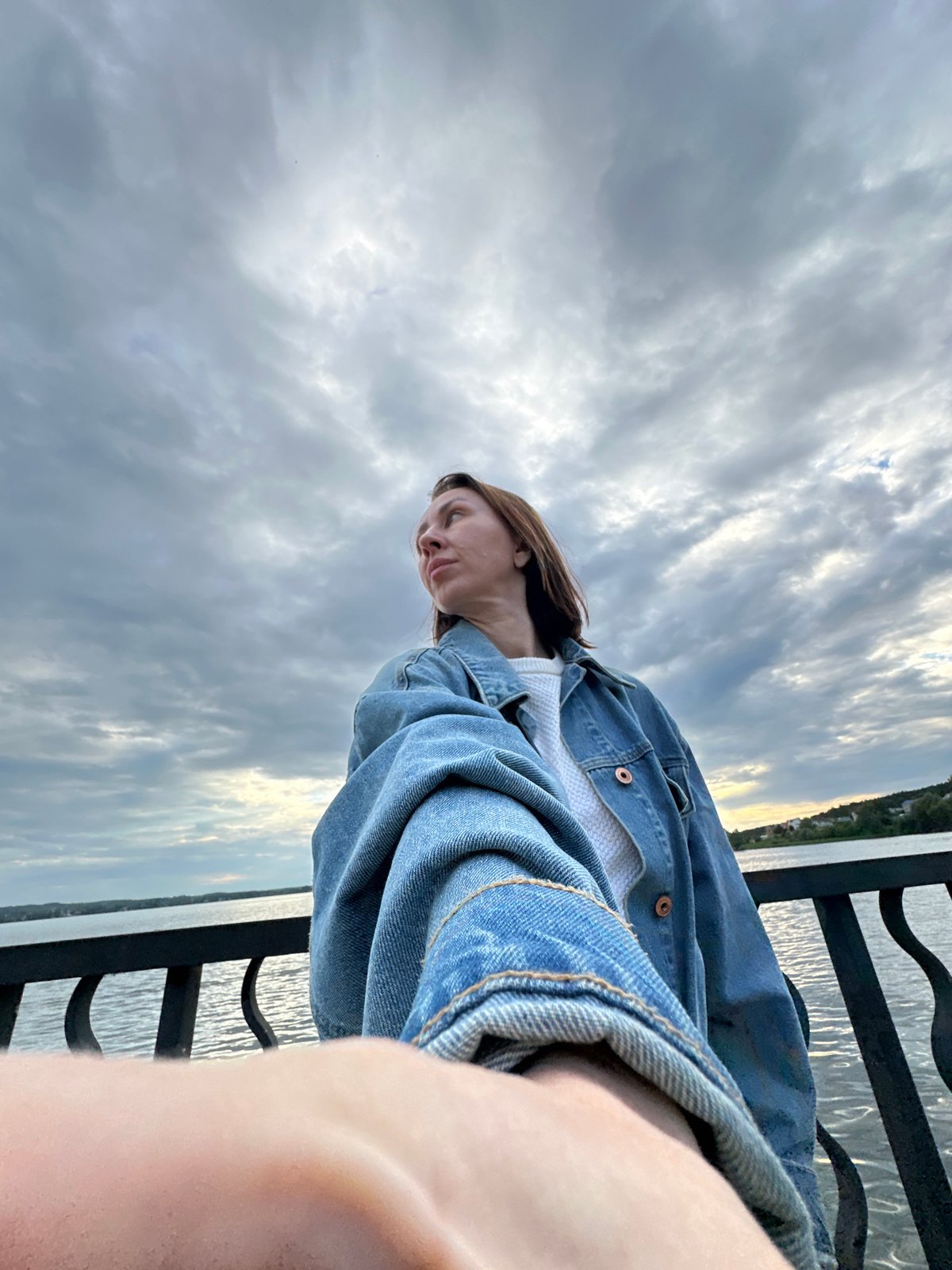 Afternoon at Votkinsk Reservoir — pier, stormy skies, local sweets