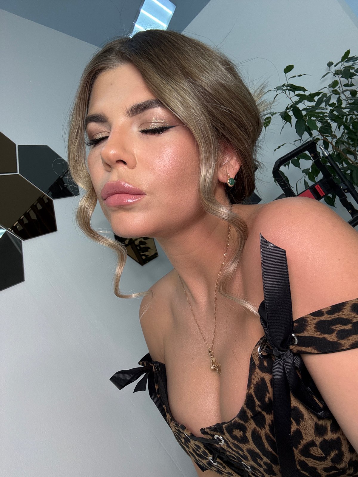 Woman takes multiple selfies in Chaikovsky, Russia