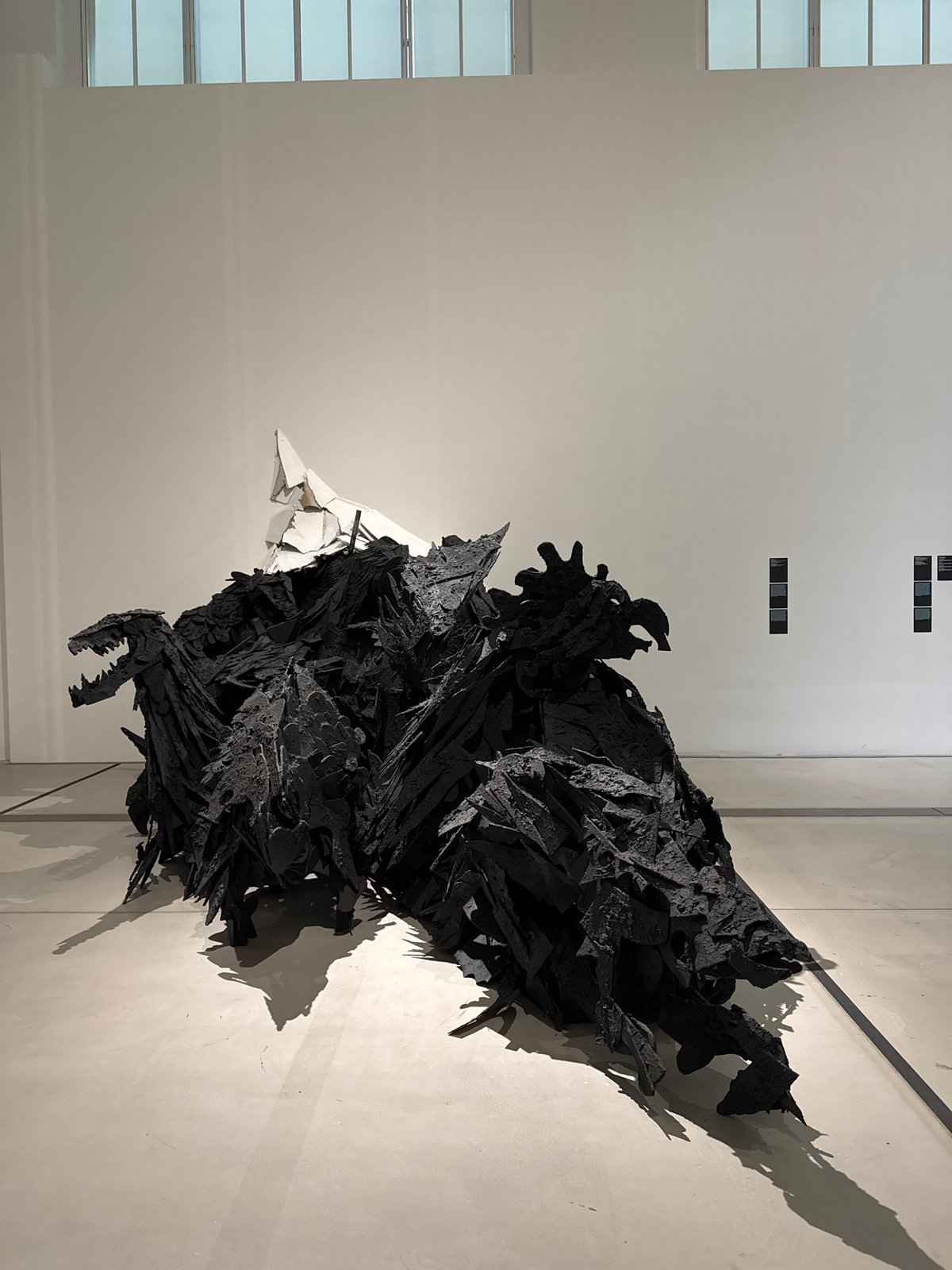 Abstract sculpture displayed at Moscow art gallery