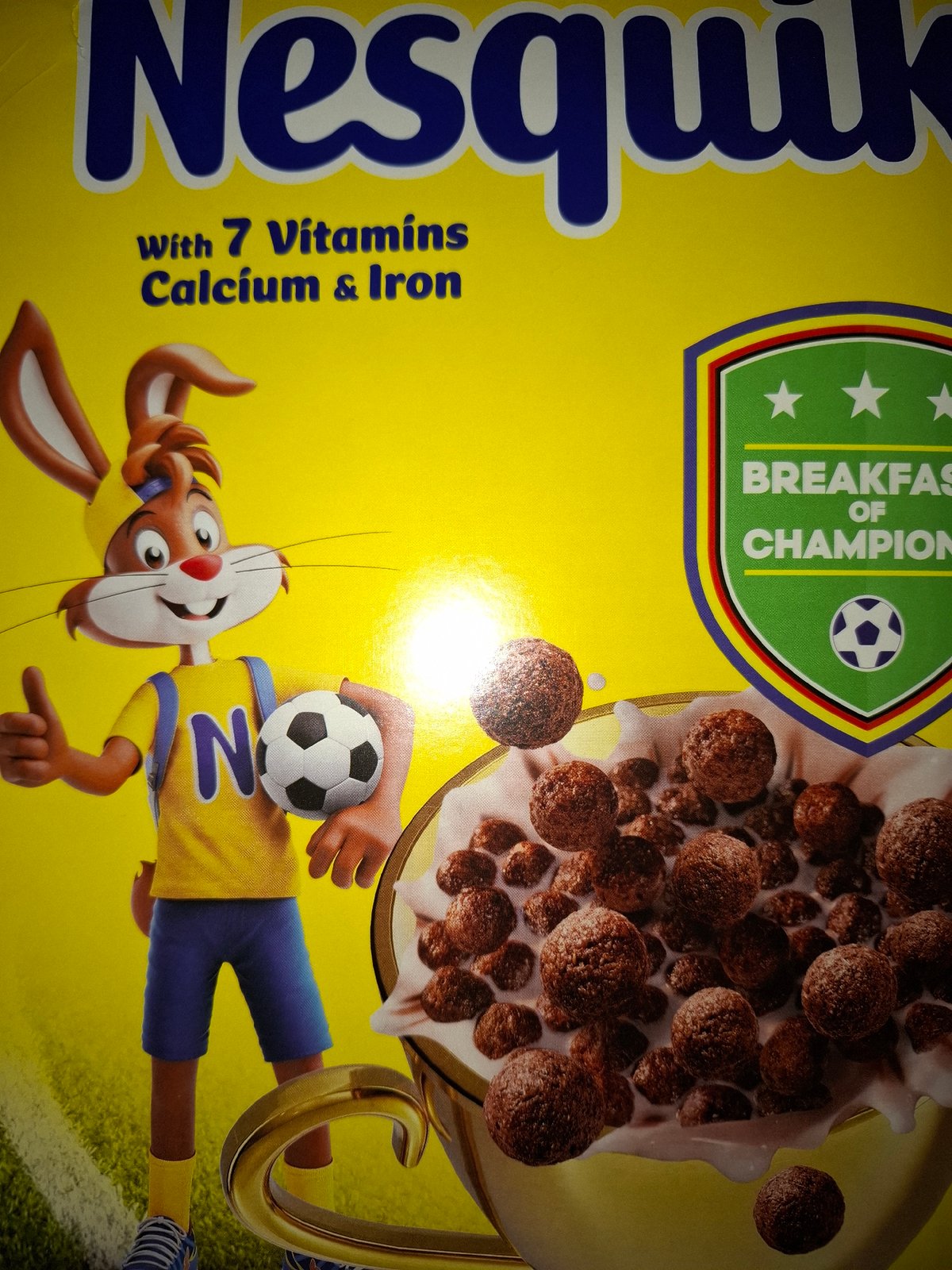 Consumer products including Nesquik cereal and sports apparel observed
