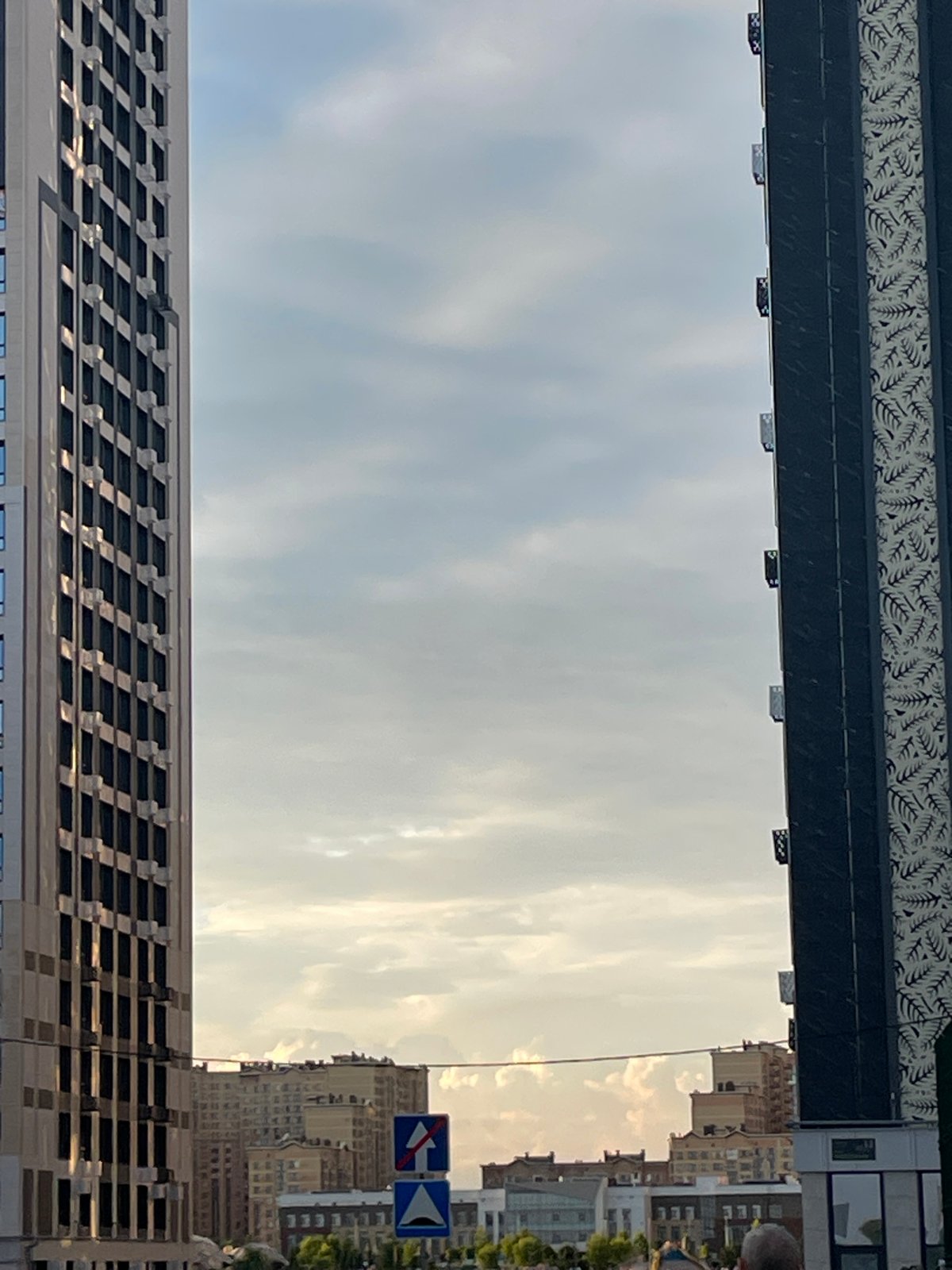 Stavropol residential construction zone at sunset, July 2026