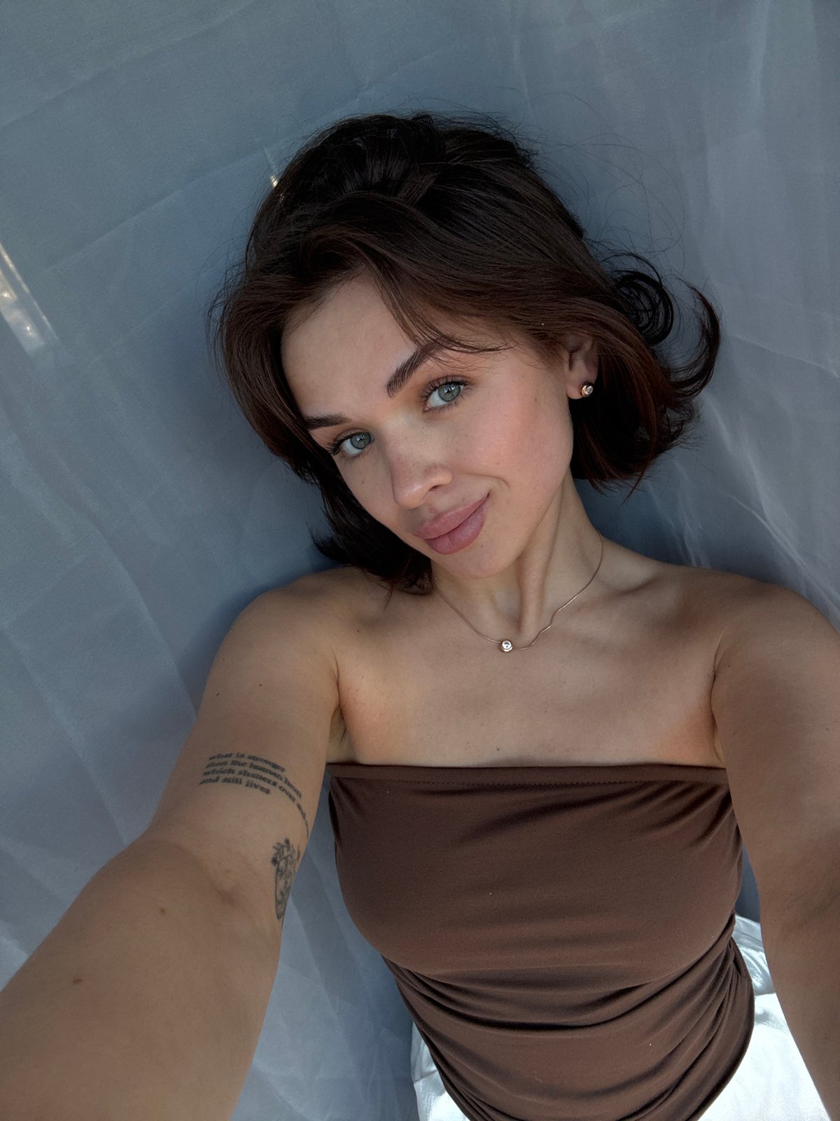 Woman photographed in portrait session in Лобаново, Russia