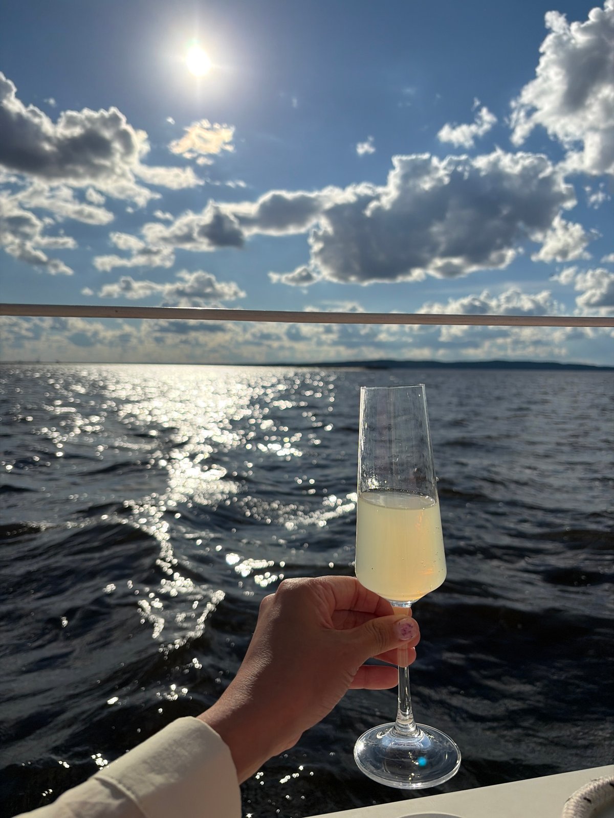 Boat gathering with champagne and dining in Chaikovsky, Russia
