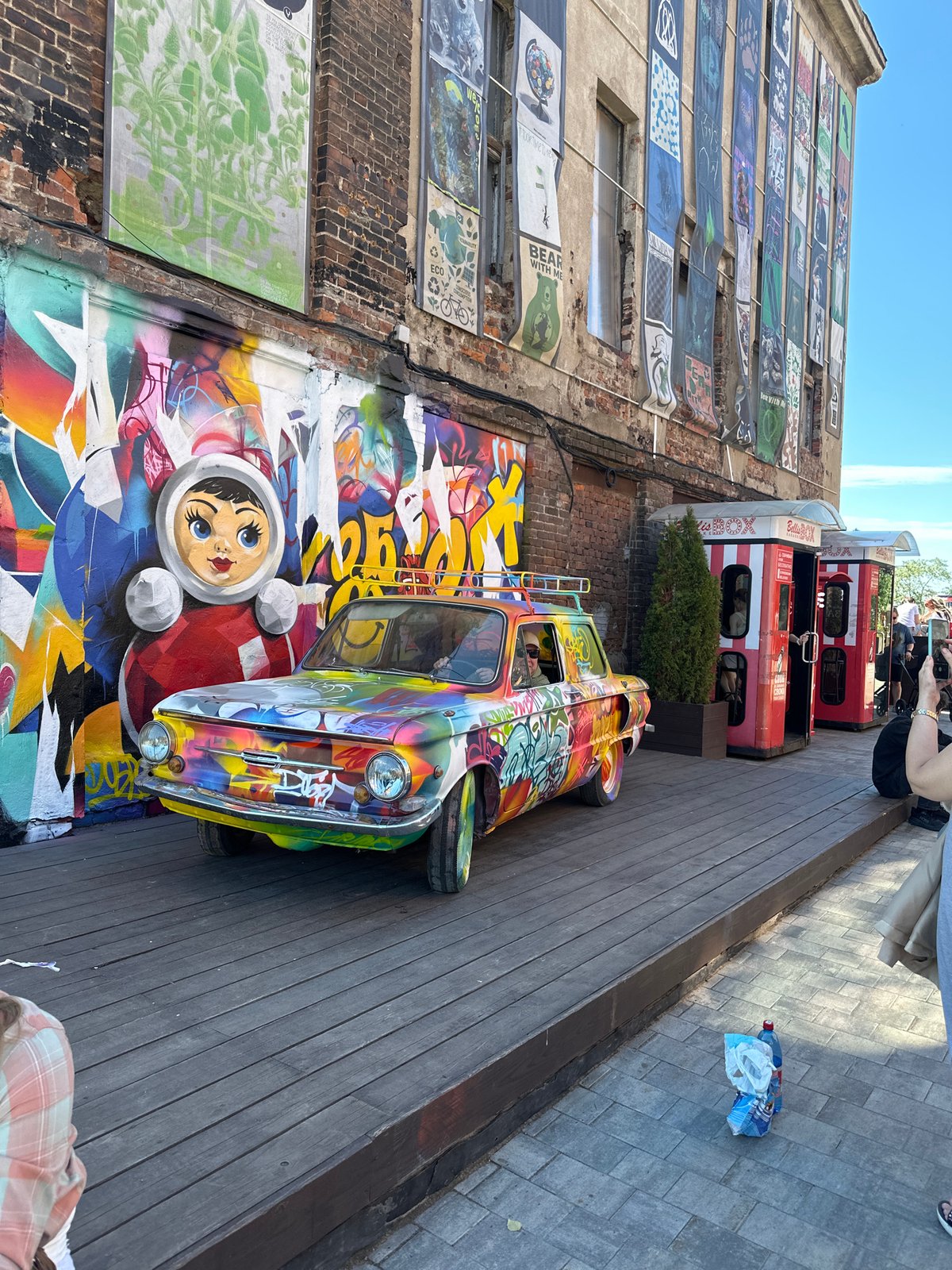 Street art, waterfront, and café culture in central Saint Petersburg