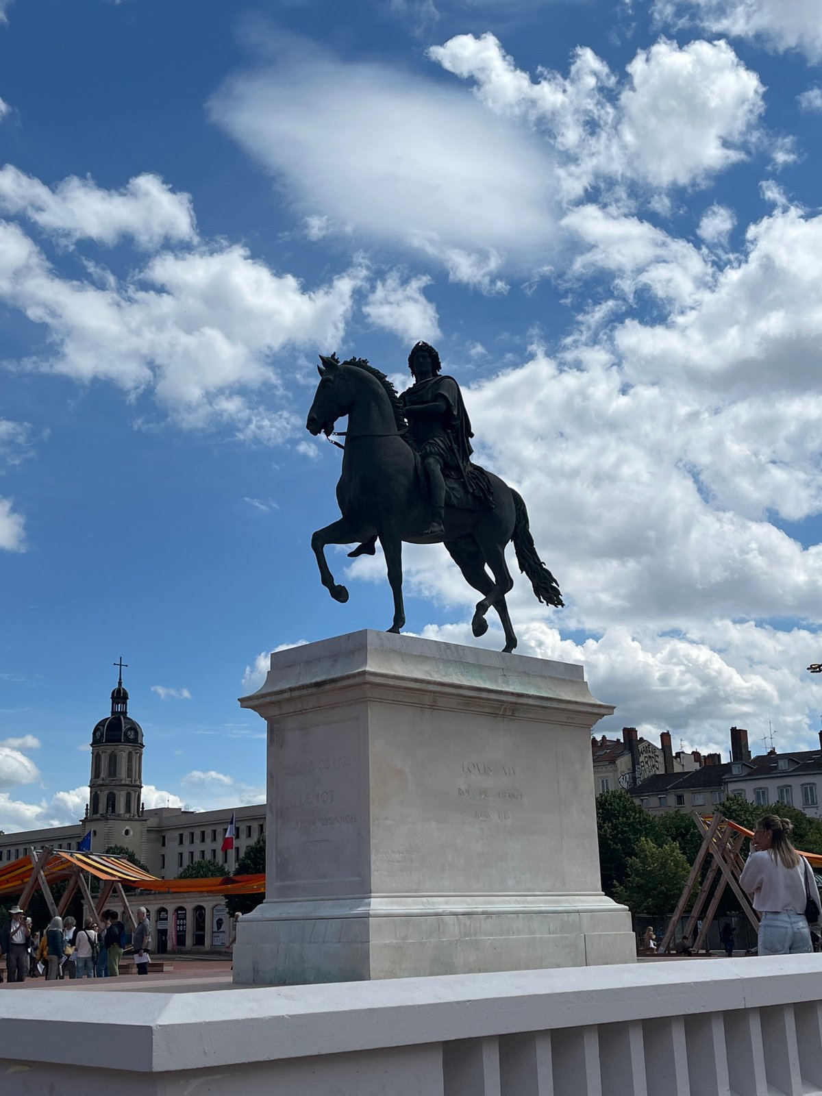 Tourist captures Lyon landmarks and bubble tea during afternoon walk