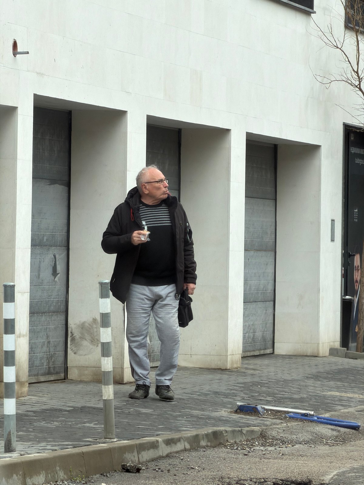Morning street life and casual moments documented across Sofia
