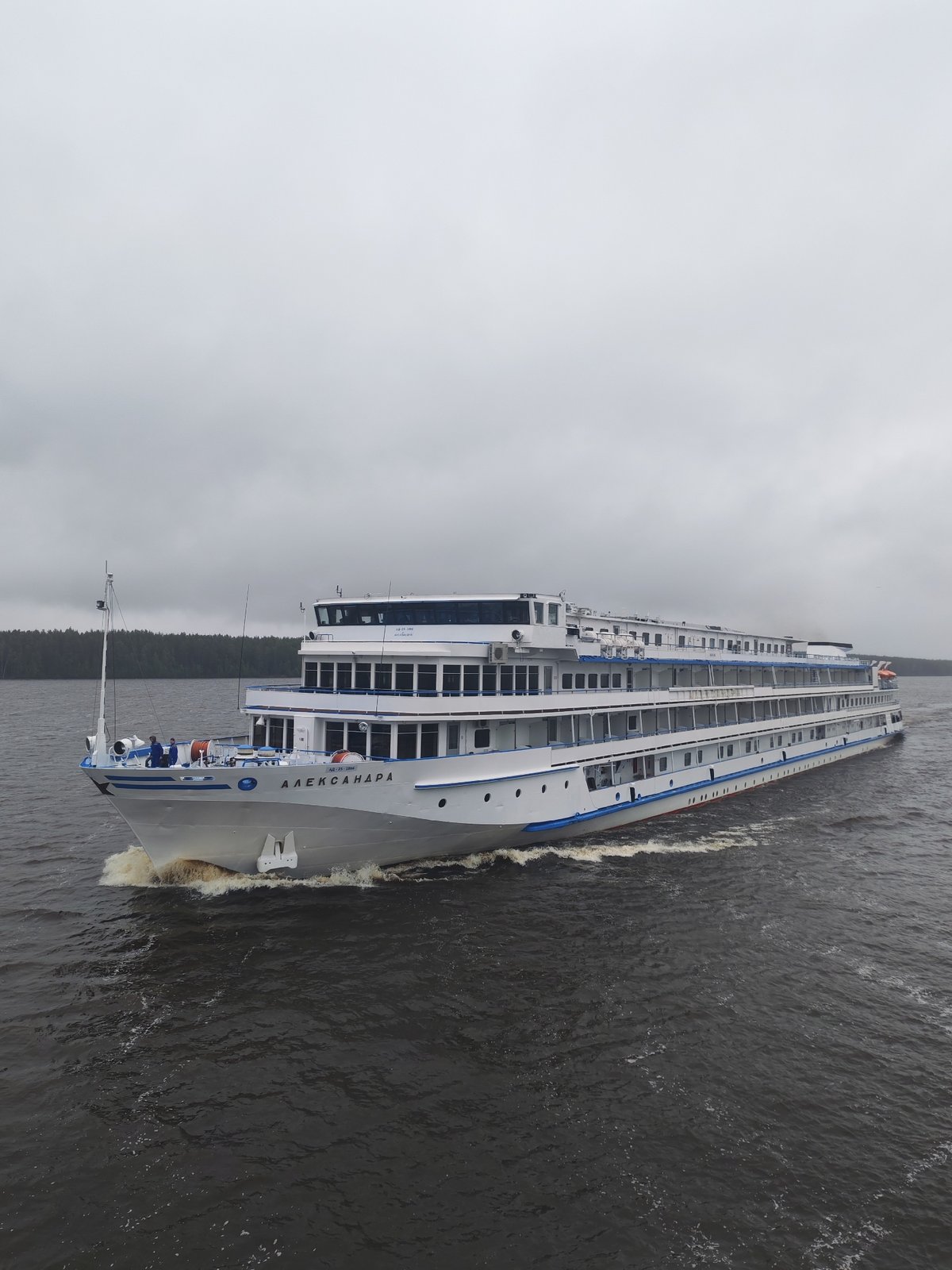 Cruise ship Aleksandra spotted navigating Russian waters near Topornya
