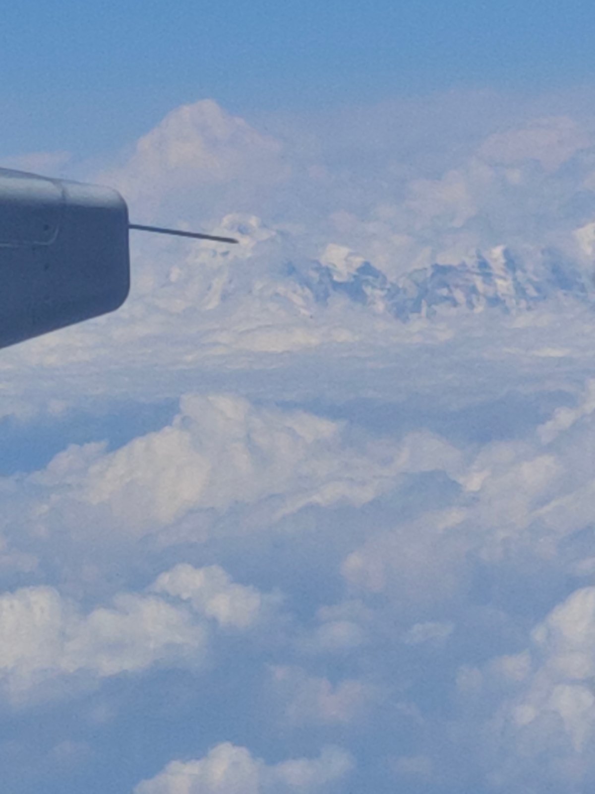 Aerial view captured from airplane window over Rudrapur, India