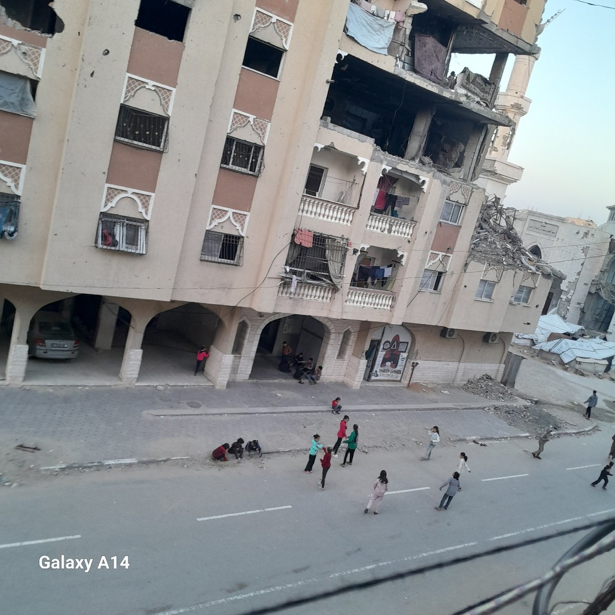 Damaged buildings observed in urban area, mosque also affected