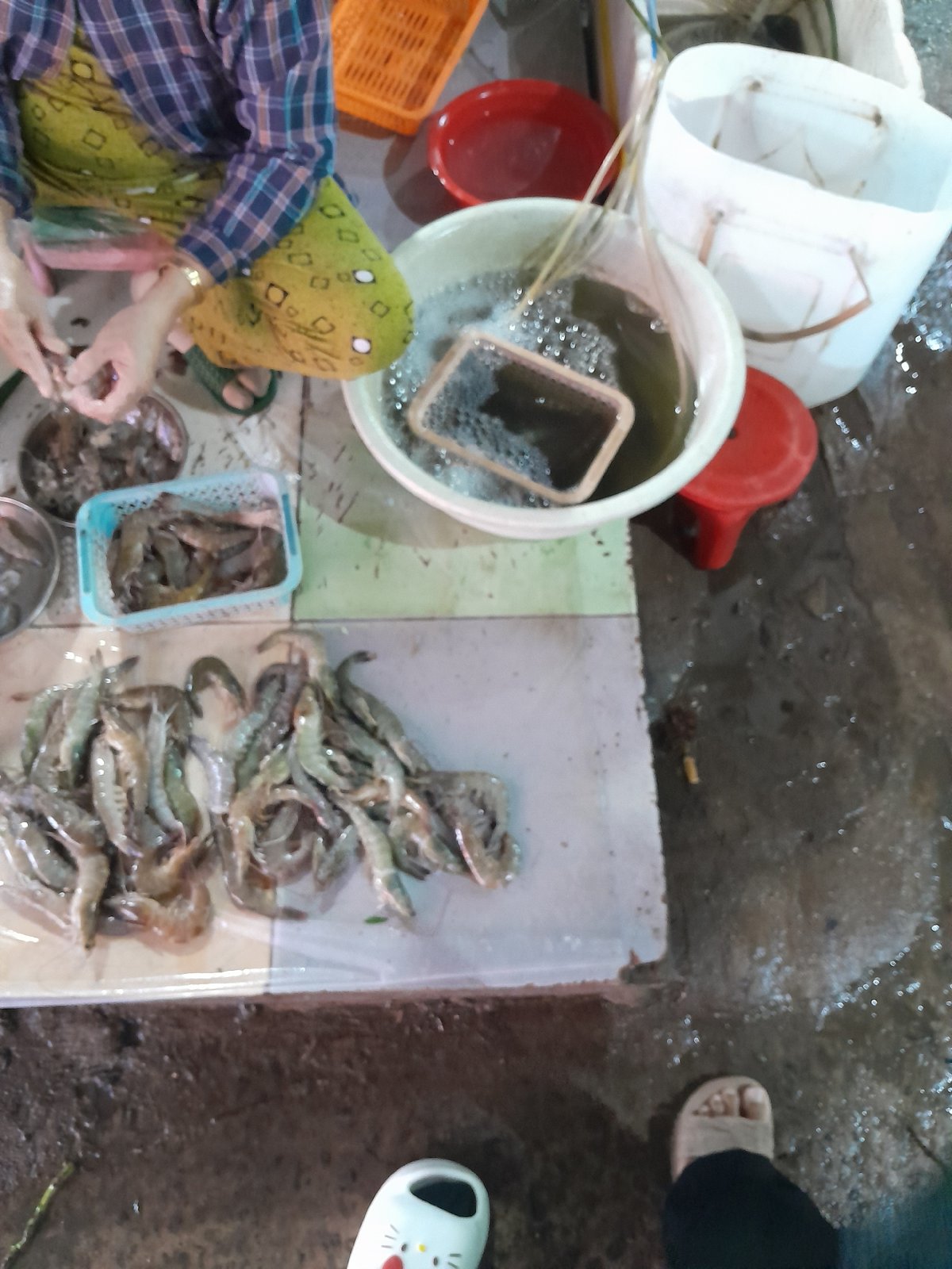 Phan Thiet market activity, with food hygiene concerns flagged