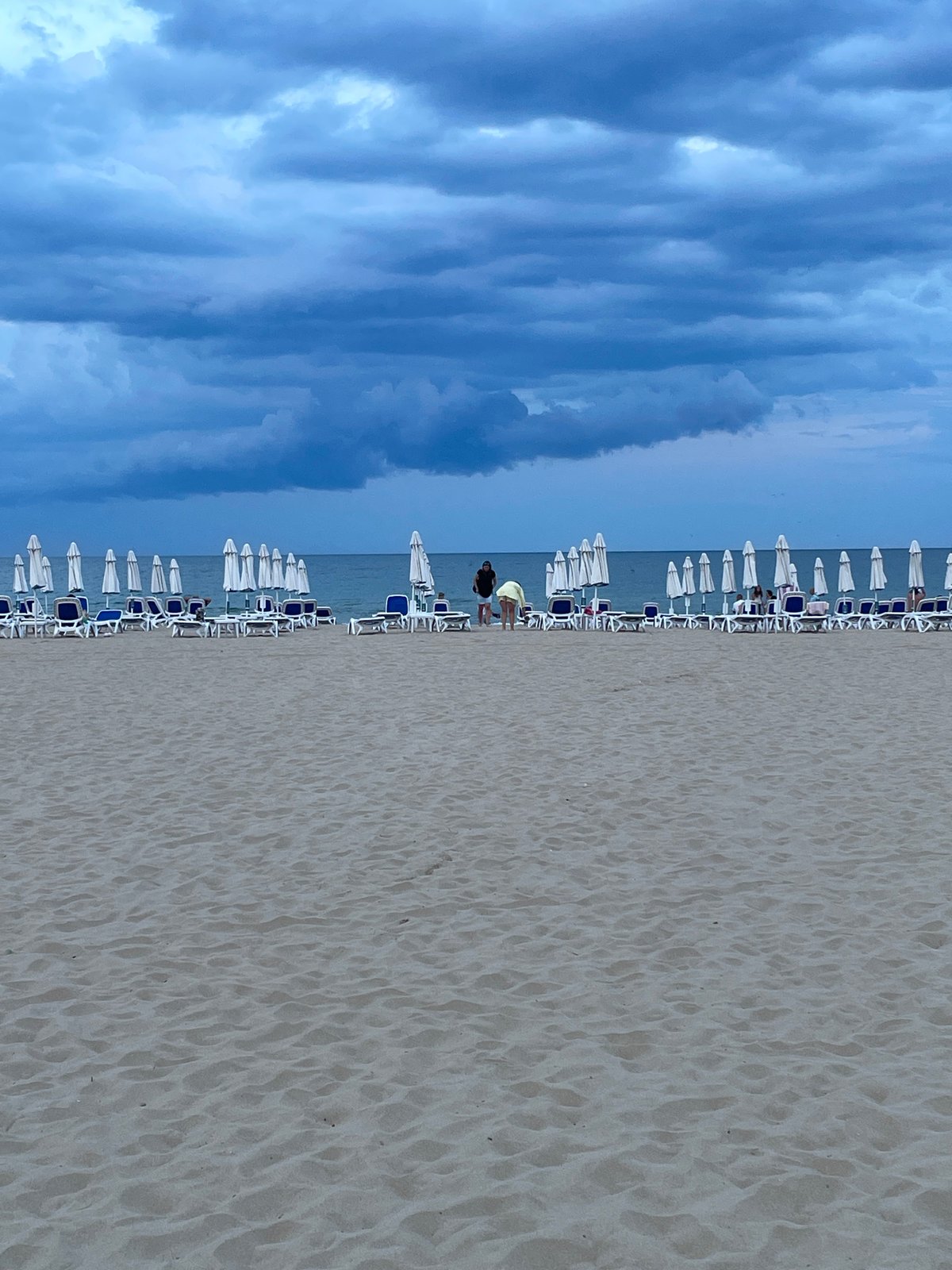 Overcast afternoon on a quiet Nesebar beach