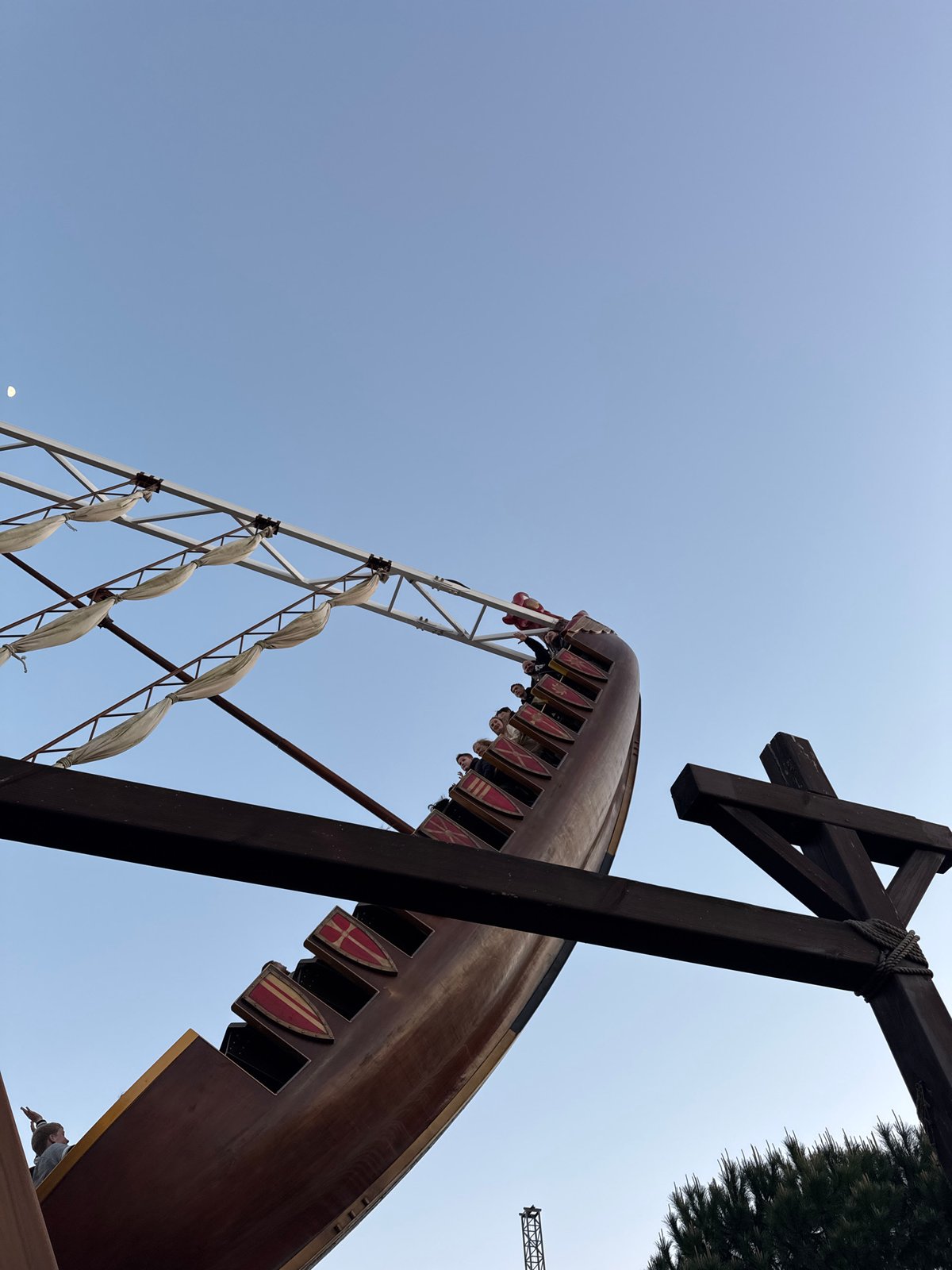 Families ride Viking ship attraction at Sochi Park