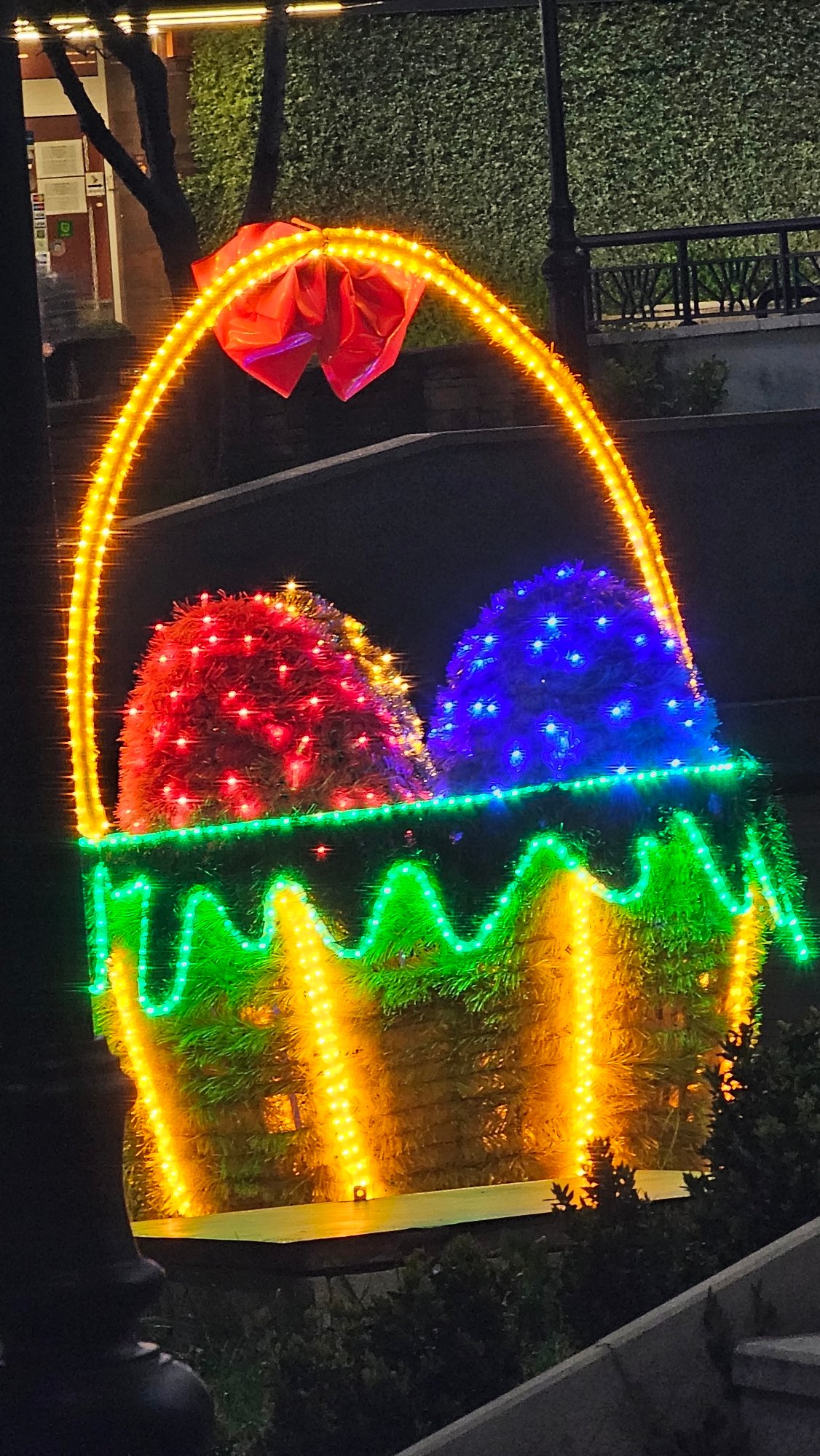 Holiday decorations, illuminated signs spotted in Karlovo, Bulgaria