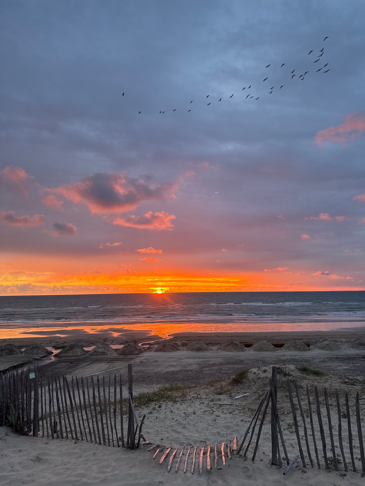 Sunset documented across Soulac-sur-Mer beach and streets, France