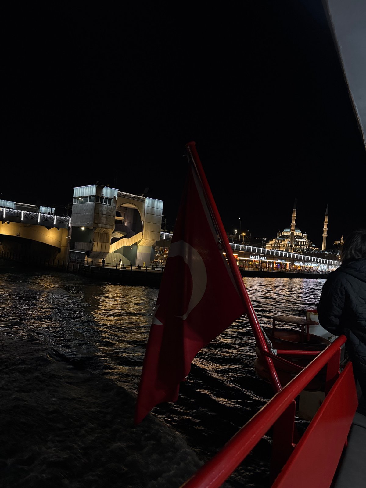 Istanbul skyline and Galata Bridge captured from Beyoğlu district