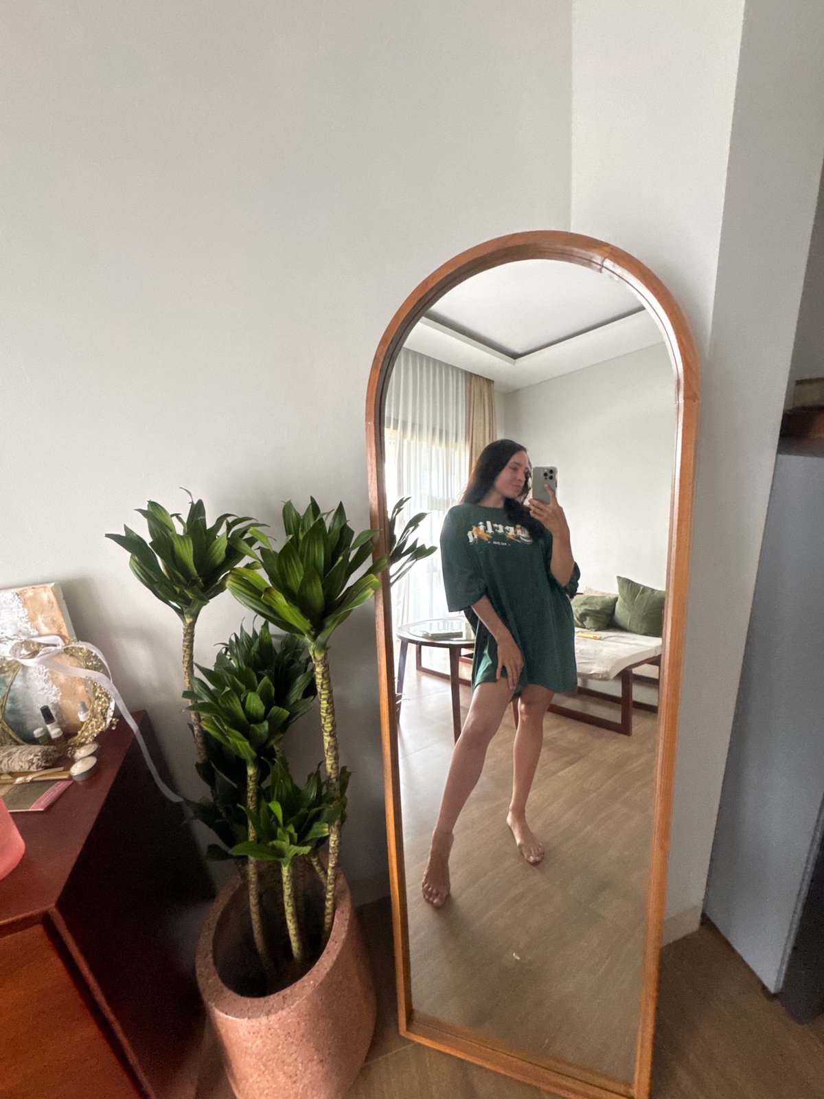 Mirror selfie session at a North Kuta home