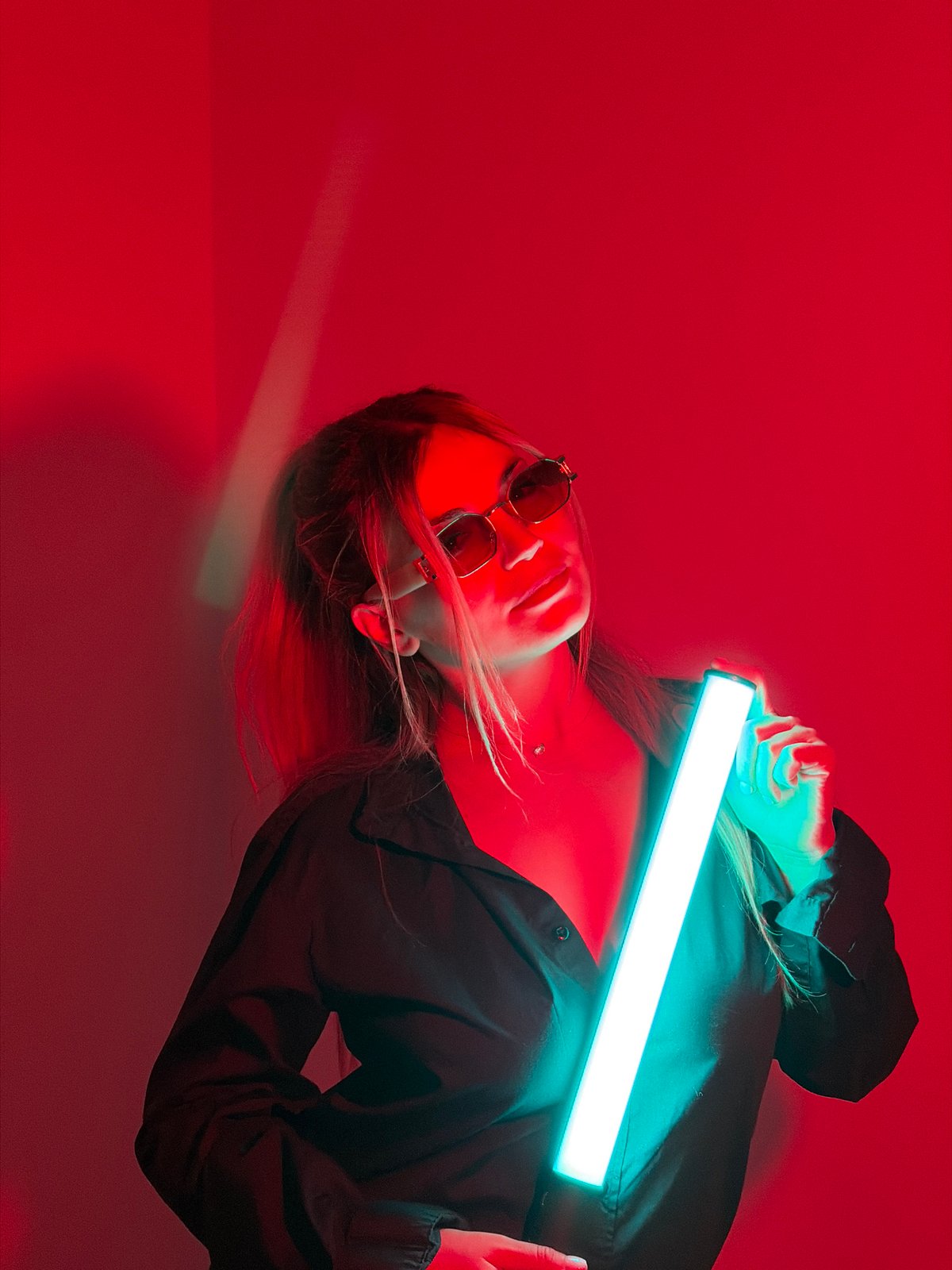 Neon light photography session captured in Budva, Montenegro