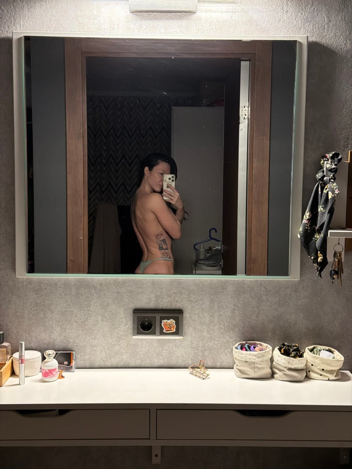 Private moments documented in Perm residence early morning