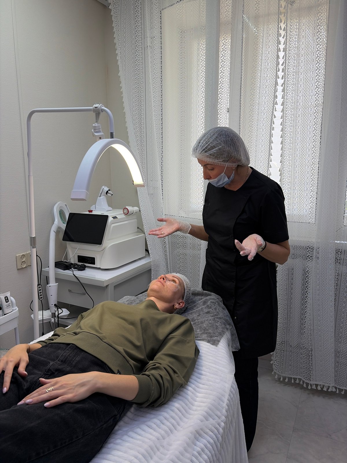 Beauty treatment and playground scenes in Chaikovsky, Russia