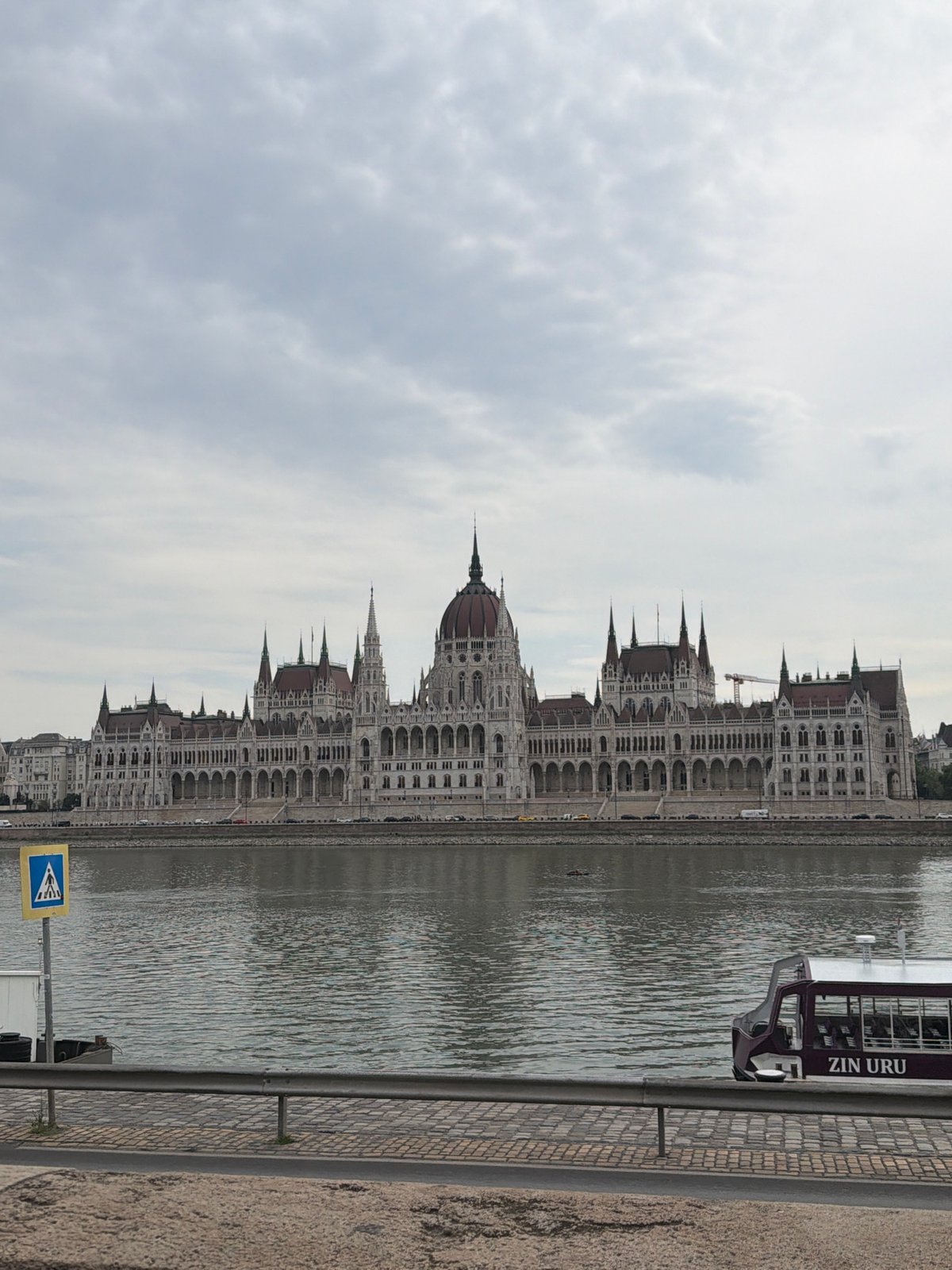 Hungarian Parliament Building viewed from the Danube riverbank