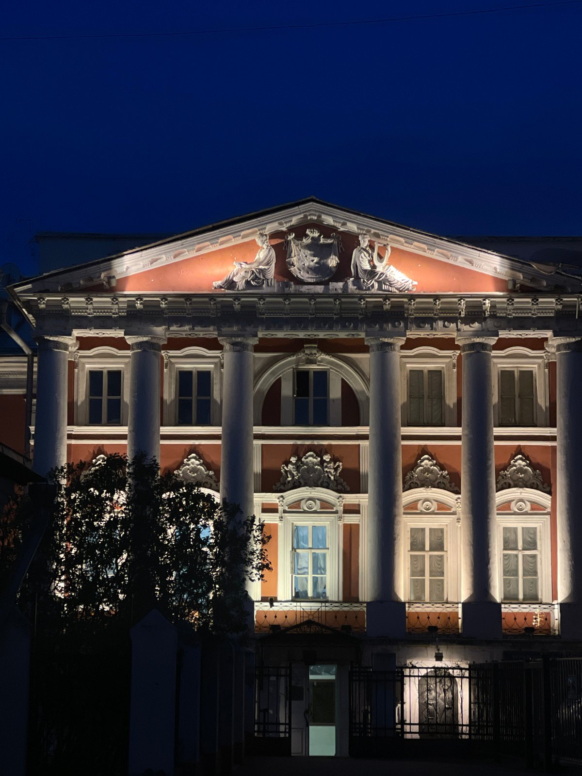 Moscow church illuminated at night, captured by witnesses