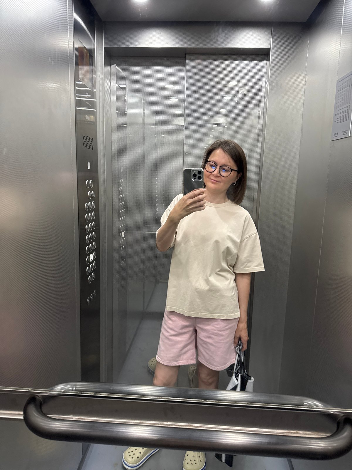Elevator selfie in Izhevsk, Russia