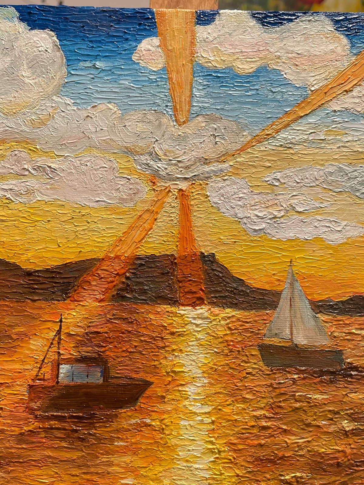 Oil painting with thick impasto documented in Maidstone