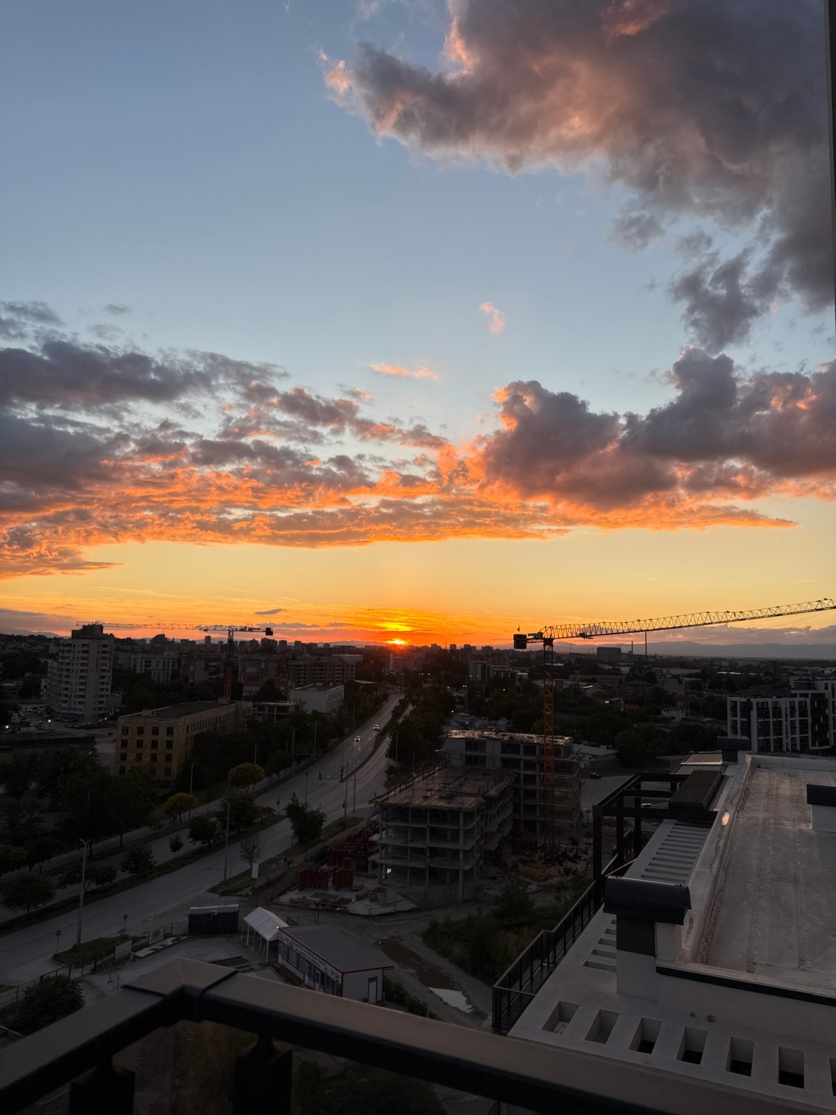 Sunset views across Plovdiv from multiple perspectives