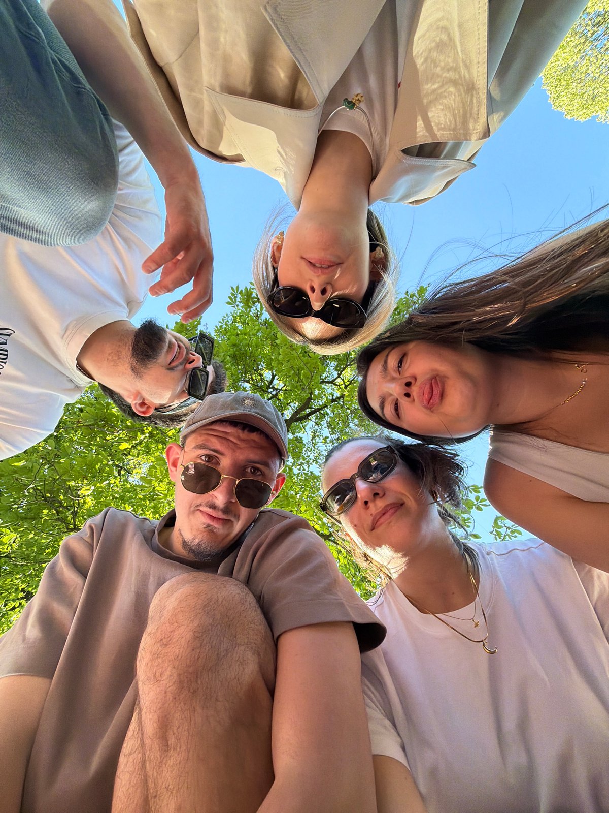 Friends gather for sunny afternoon picnic in Sofia park