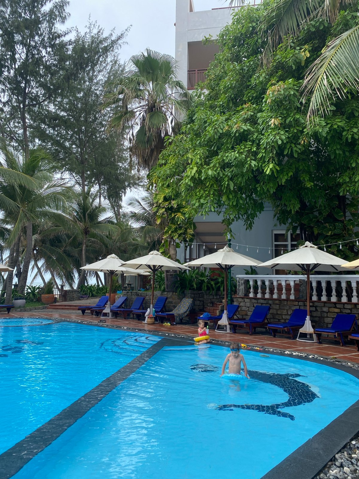 Family vacation moments captured at Vietnamese beachside resort