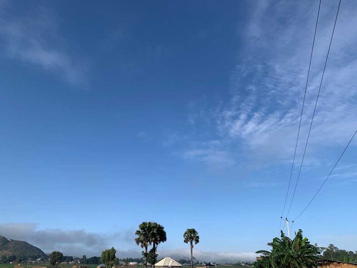 Morning skies and misty hills over Kuru Karama, Nigeria