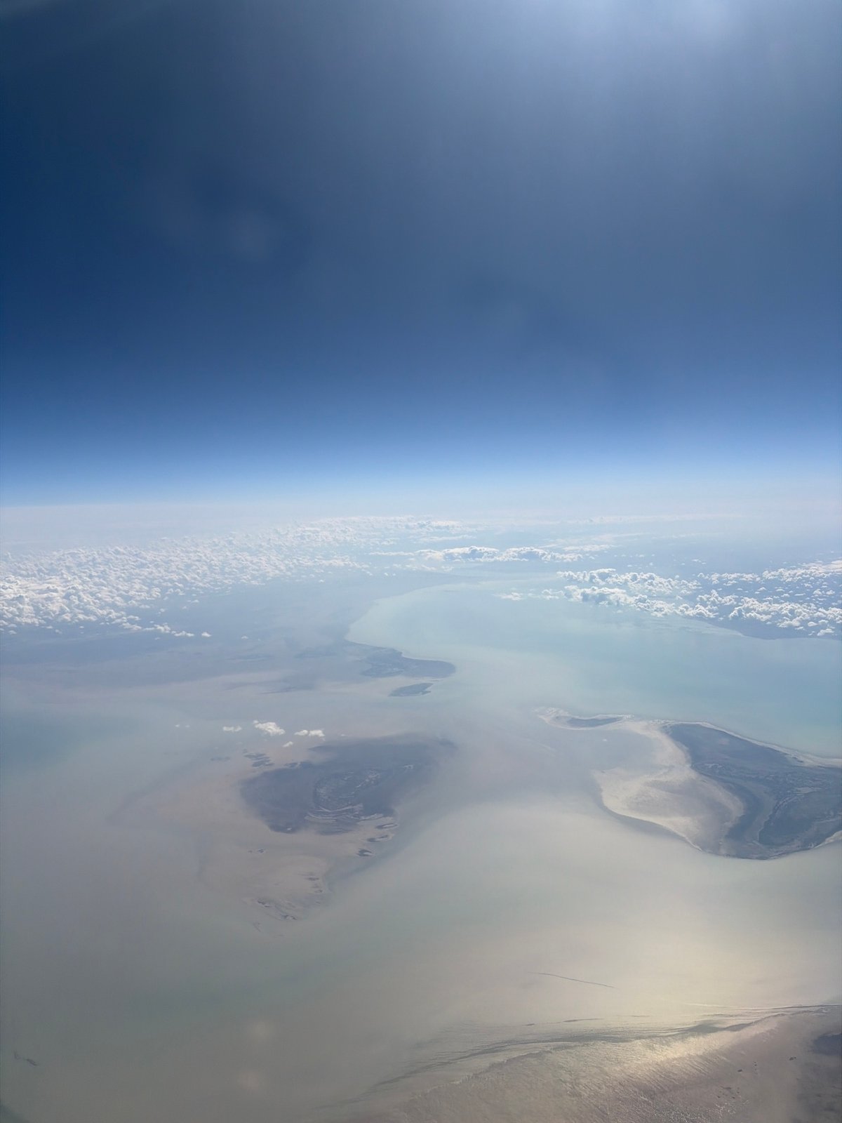 Earth atmosphere photographed from space over Kazakhstan