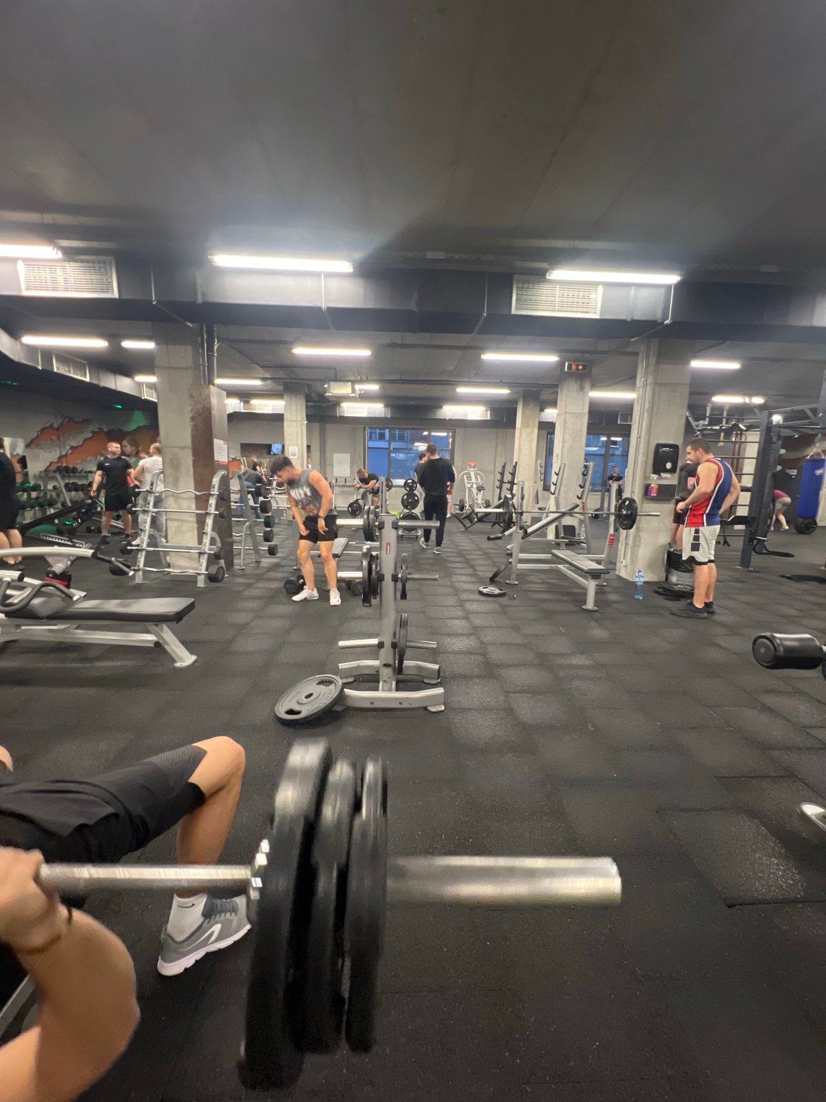 Evening workout session documented at Sofia fitness center