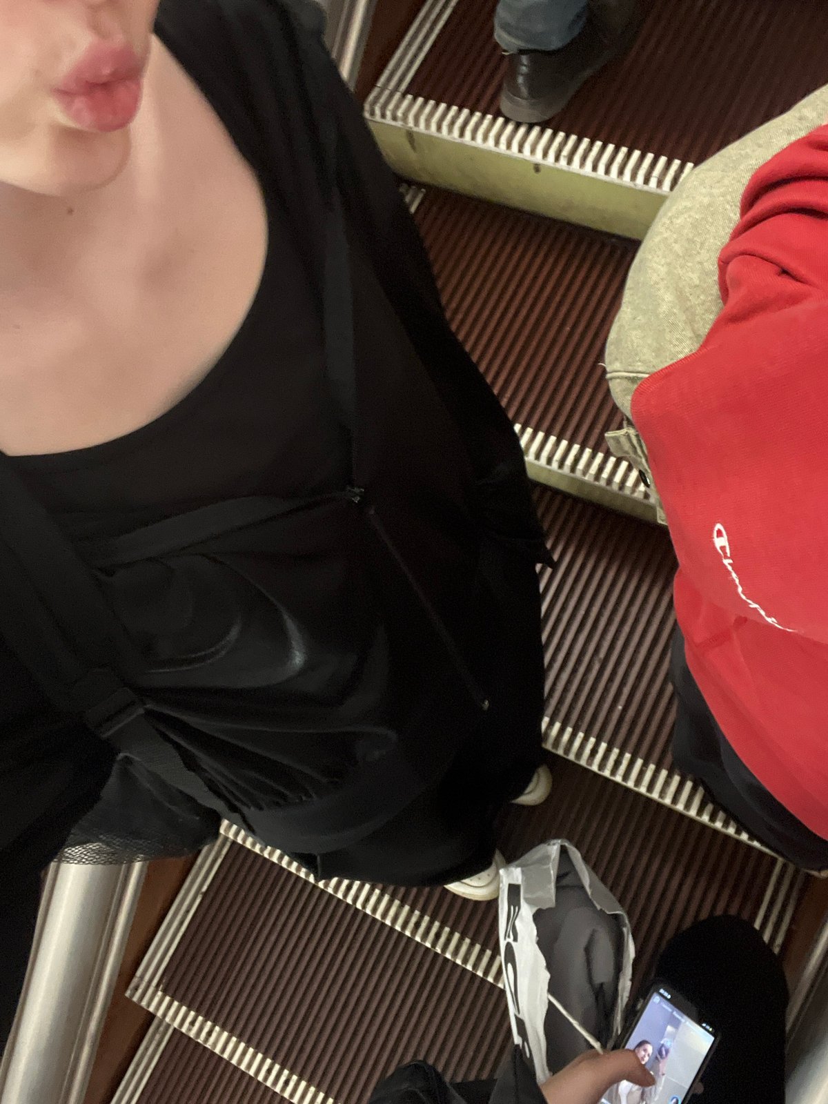 Person documents metro journey and snack break in Saint Petersburg