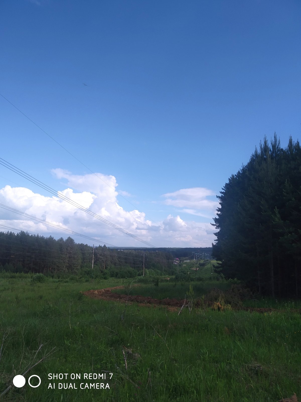 Rural landscape documented under cloudy skies in Chaikovsky, Russia