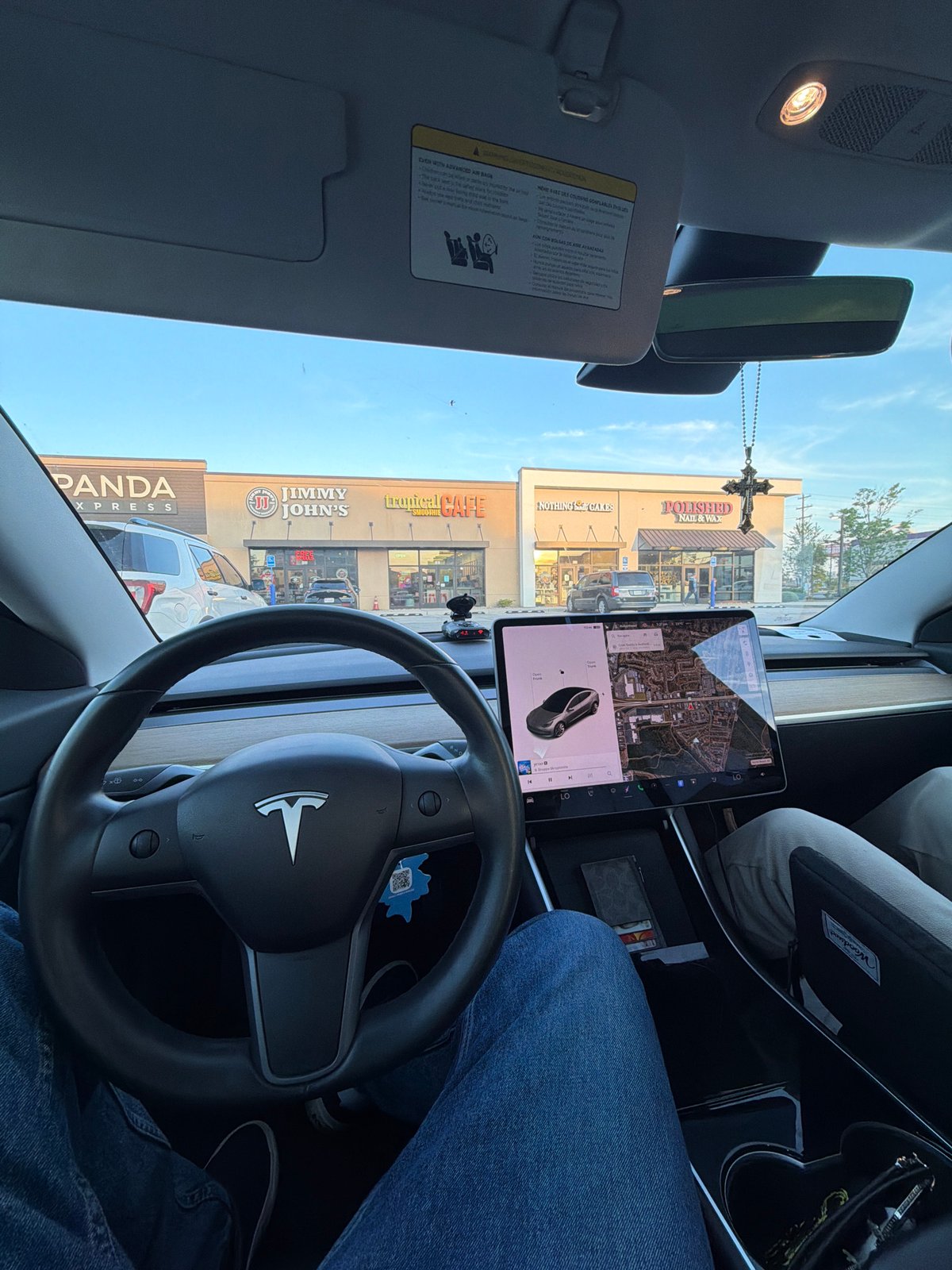 Late night Tesla drive, fortune cookie wisdom in Myrtle Beach