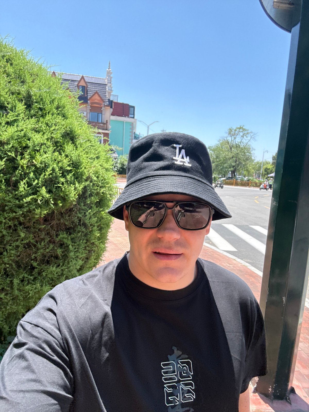 Selfie on a Qinhuangdao bridge, summer style