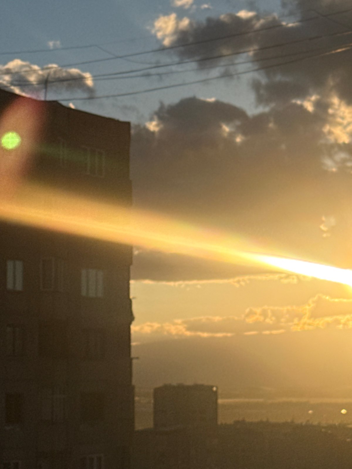 Afternoon sky drama unfolds over Abovyan, Armenia cityscape