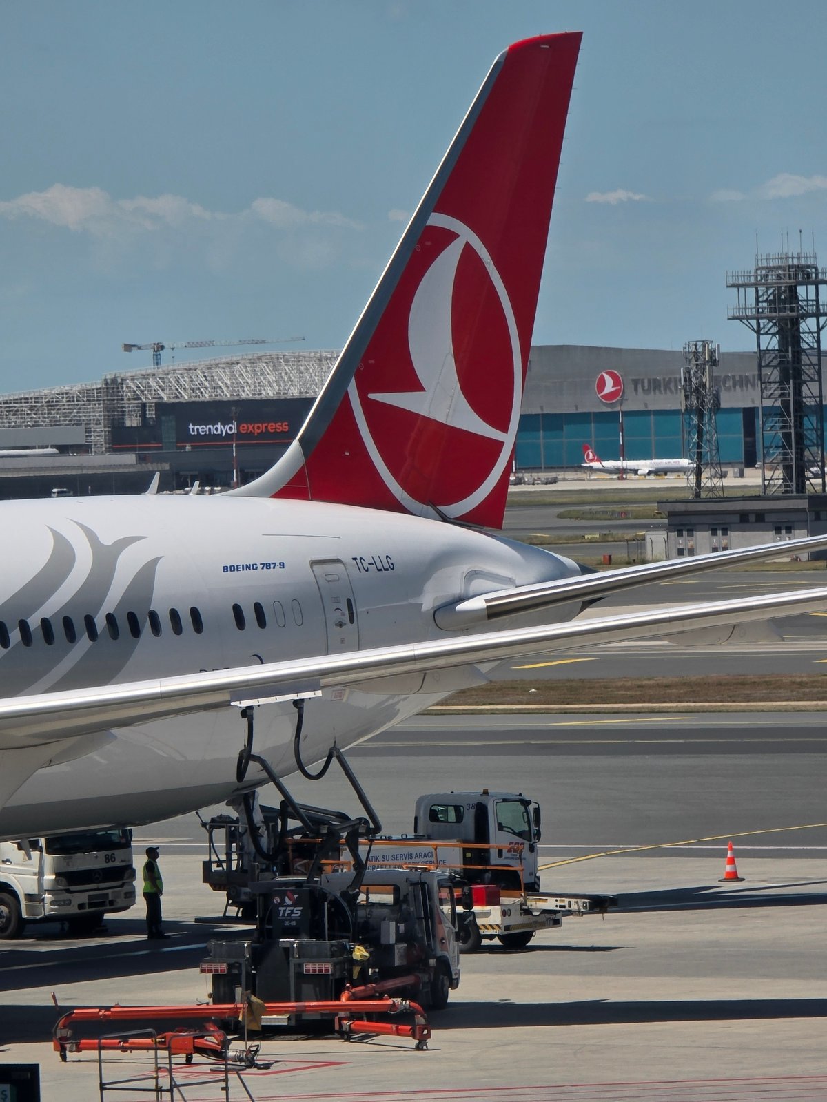 Turkish Airlines 787 spotted at Arnavutköy airport gate