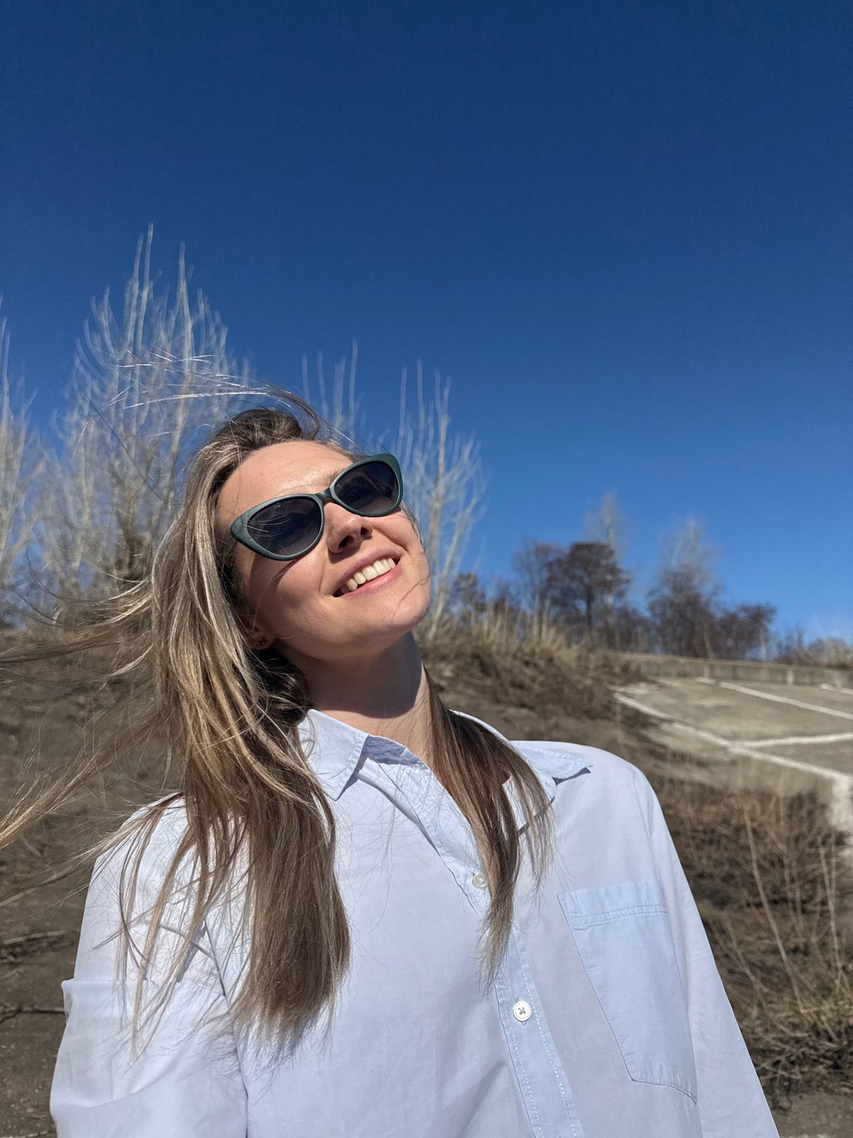 Woman spotted outdoors in Chaikovsky, Russia morning scene